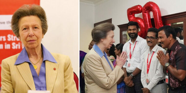 Princess Anne kicks off her Sri Lanka tour with a charity visit