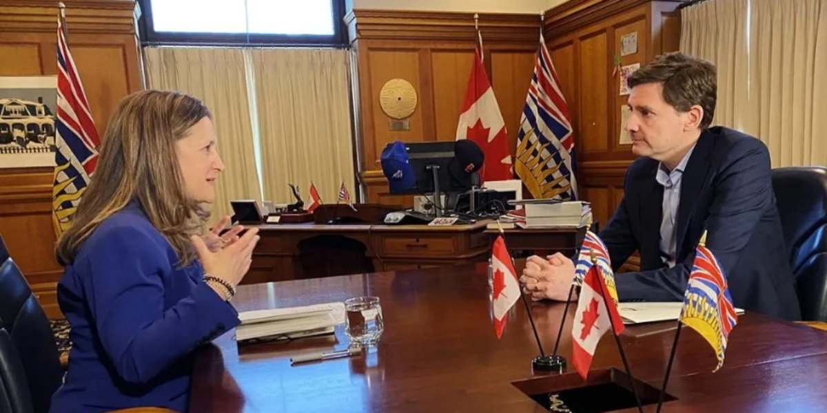 Housing front and centre as Freeland meets with Eby