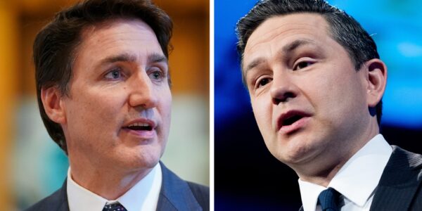 ‘Anything to win’: Trudeau says as Poilievre defends meeting protesters