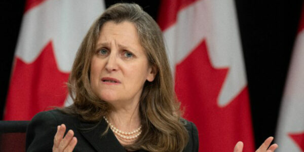 Chrystia Freeland defends carbon tax, dismisses leadership speculation