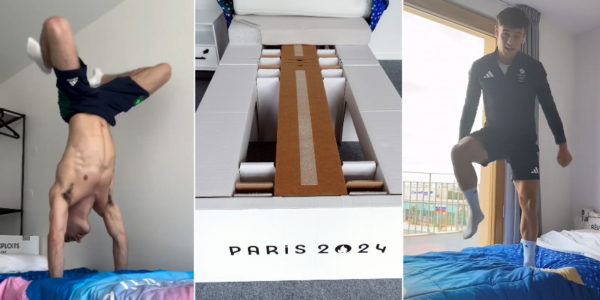 Athletes test out ‘anti-sex’ cardboard beds for the 2024 Paris Olympics