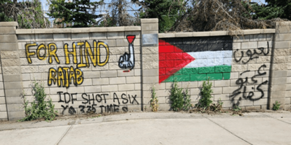 Threatening pro-Hamas graffiti appears near Calgary synagogue during pro-Israel march