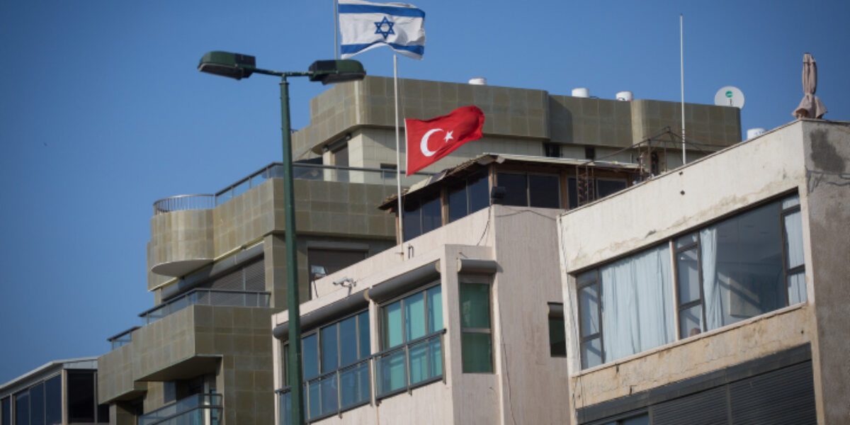 Drone flies Israeli flag over Turkish embassy in Tel Aviv, where Ankara’s flag was lowered to mourn Haniyeh