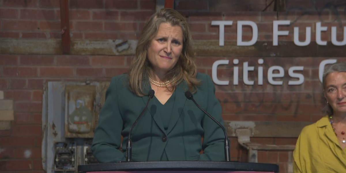 Freeland says Conservatives are ‘worried’ about economy improving as Poilievre calls for election