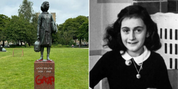 Statue of Anne Frank in Amsterdam defaced with pro-Palestinian graffiti for a second time