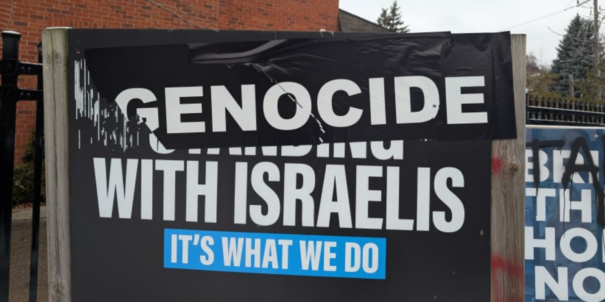 Toronto synagogue vandalized for 8th time, hostage sign defaced