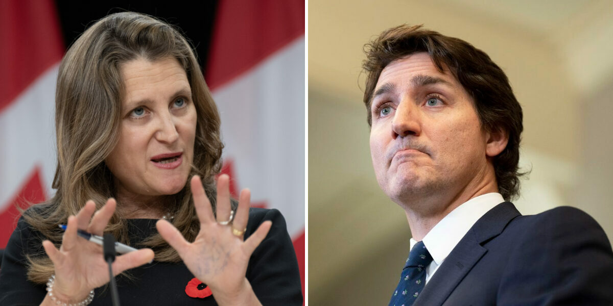 Trudeau considering his options as leader after Freeland quits cabinet, sources say