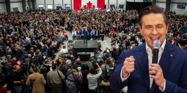 Poilievre takes flight at Waterloo Airport following another packed rally