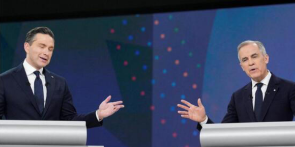 ‘You, sir, are not a change’: Party leaders target Carney in final election debate