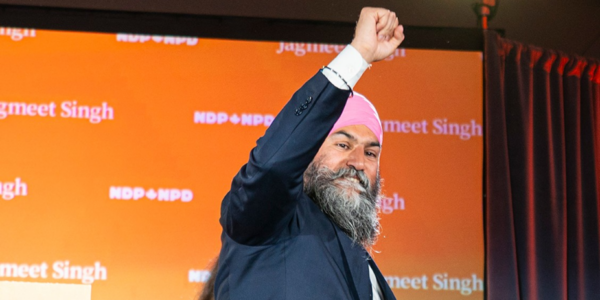 At NDP headquarters, they’re celebrating their election-night demolition