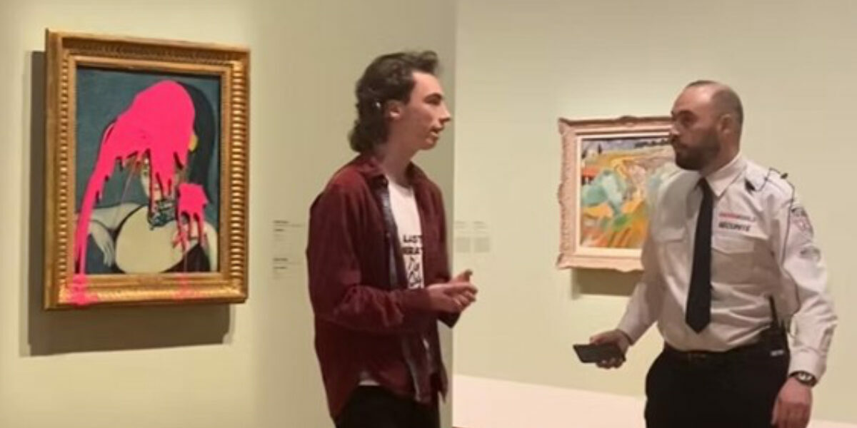 Climate activist covers Picasso painting with pink paint at Montreal museum
