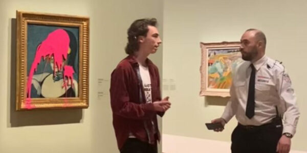 Climate activist covers Picasso painting with pink paint at Montreal museum