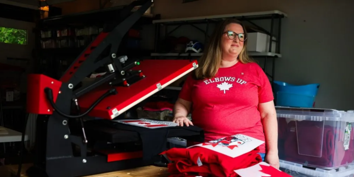 Once popular ‘elbows up’ merch not a hot seller for Canada Day, vendors say