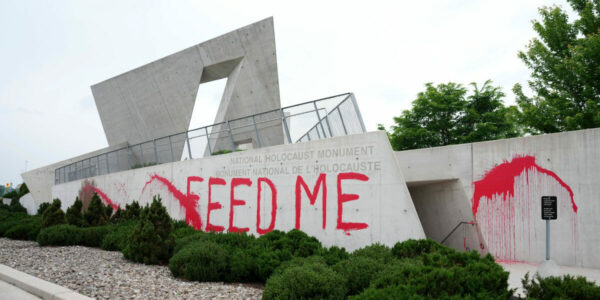 National Holocaust Monument in Ottawa vandalized with ’FEED ME’ in red paint