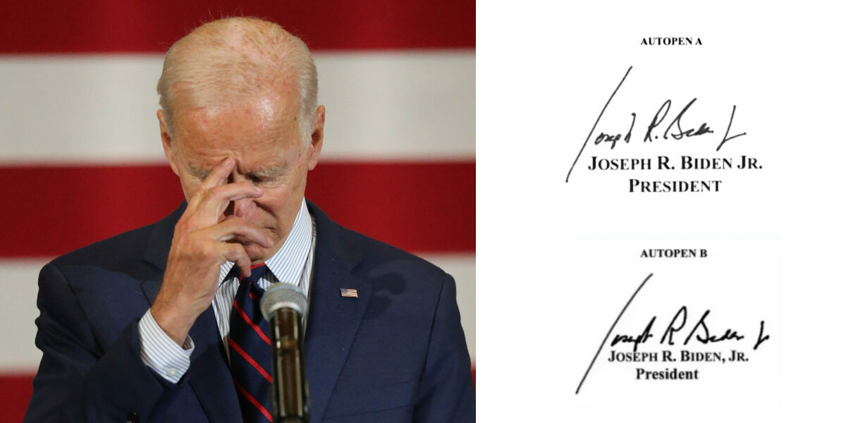 Autopen Bombshell: Biden’s Signatures Don’t Match – Multiple Different Signatures Found