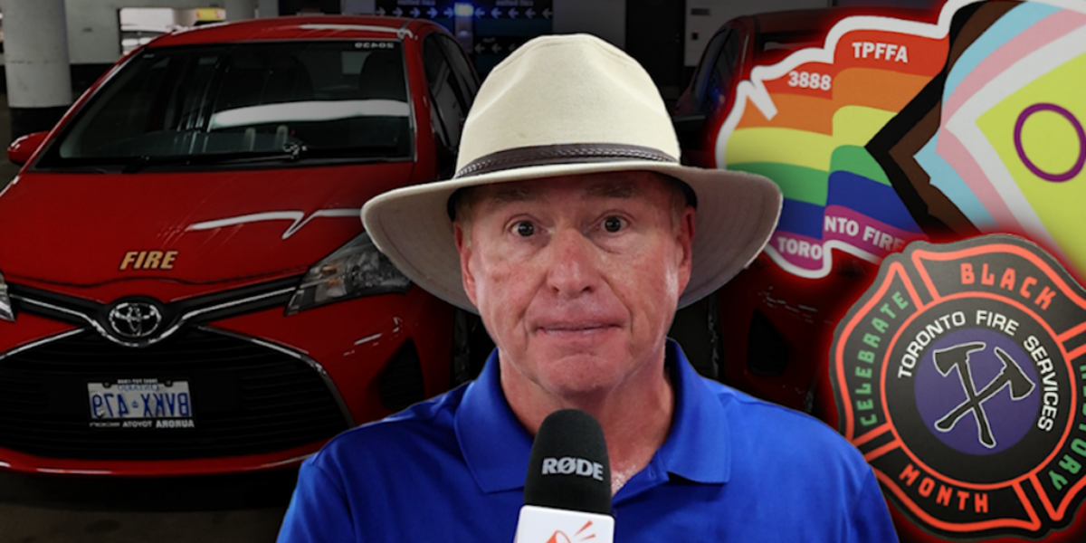 Toronto Fire Services vehicles are now displaying stickers supporting ideological messages