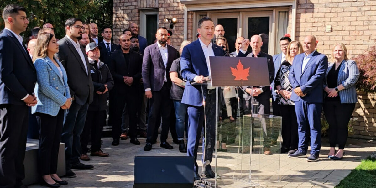 Poilievre pitches ‘Jail Not Bail Act’ at reinforced Woodbridge home