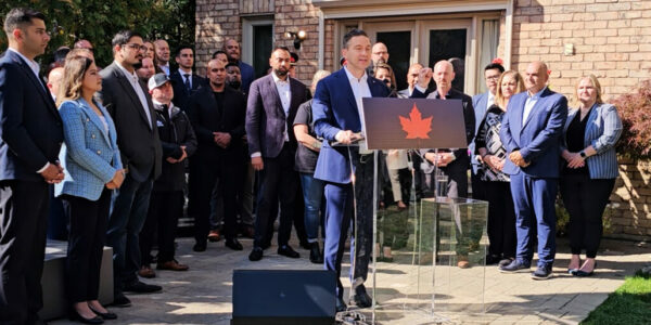 Poilievre pitches ‘Jail Not Bail Act’ at reinforced Woodbridge home