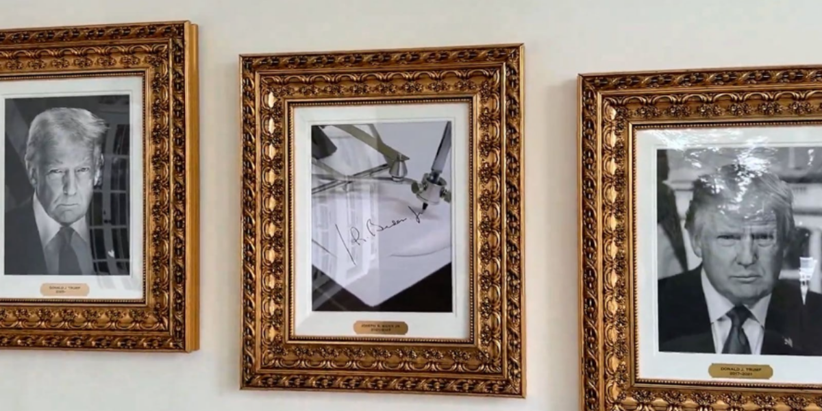 Trump White House hangs image of Biden autopen signature in new ‘Presidential Walk of Fame’