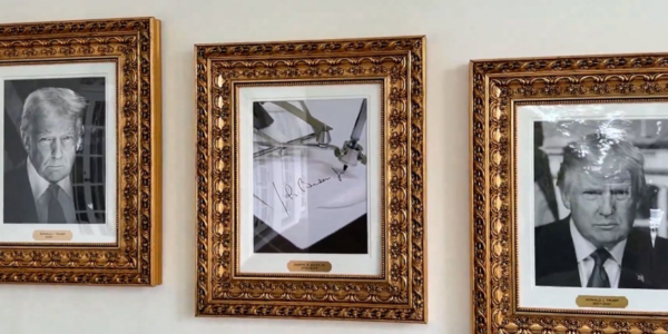 Trump White House hangs image of Biden autopen signature in new ‘Presidential Walk of Fame’