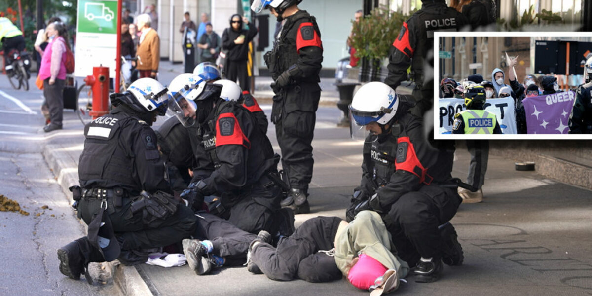 Antifa confront parents demonstrating against gender ideology in schools