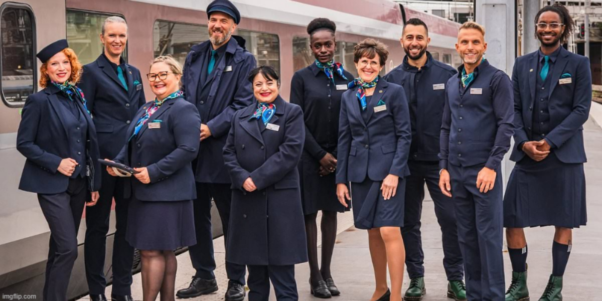Eurostar unveils gender-neutral uniforms, including skirts for men and chunky boots