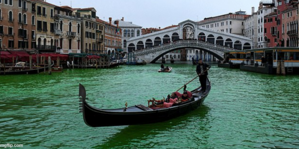 Greta Thunberg is banned from Venice after dumping green dye in canal and is angrily accused of being ‘more interested in self-promotion than the environment’