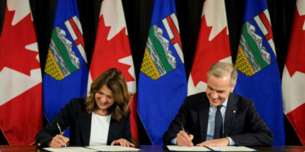 Canada agrees to drop emissions cap for oil and gas sector in agreement with Alberta
