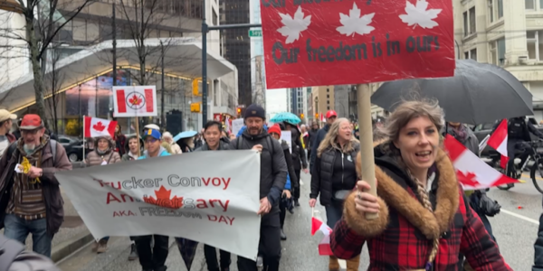 Anti-Carney protest in Vancouver joins Canada-wide rallies