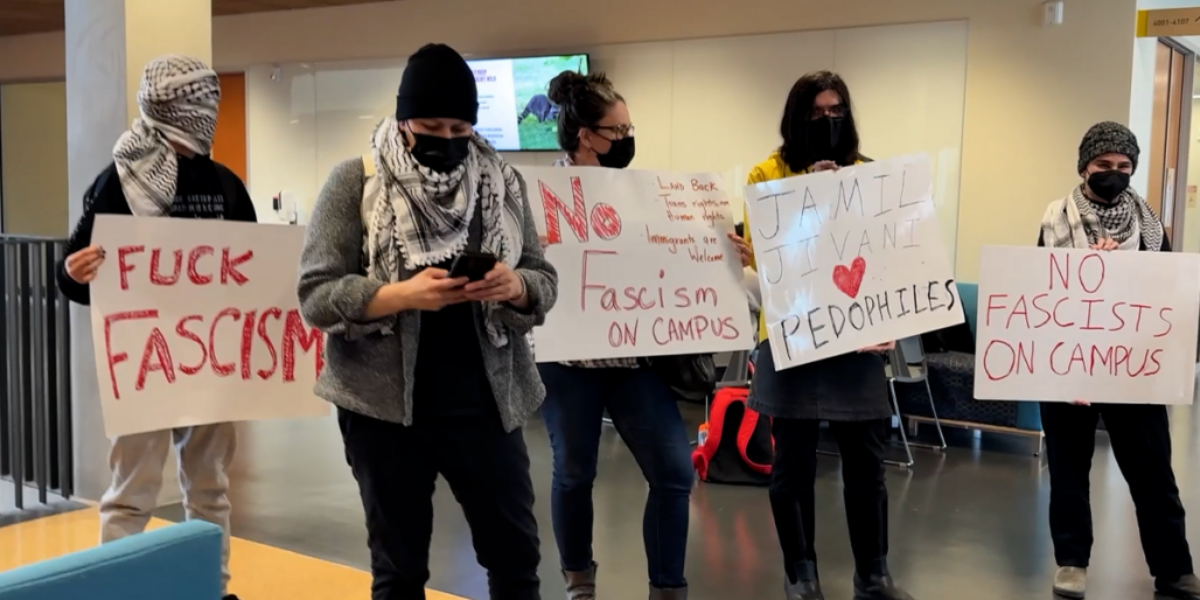 ‘Feces and urine’: Agitators at UBC target Conservative MP’s free speech event