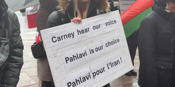 Iranian Canadians rally outside Mark Carney’s Ottawa office: ‘Hear the voice of Iran’
