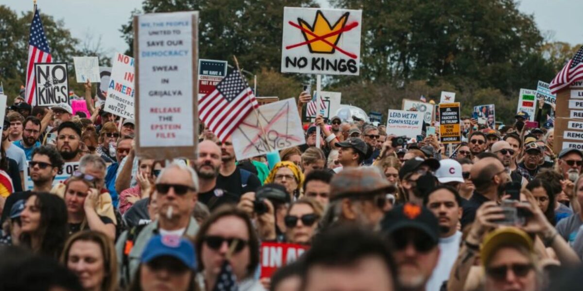 No Kings protests live updates: hundreds of thousands rally in cities around the world against Trump and his administration