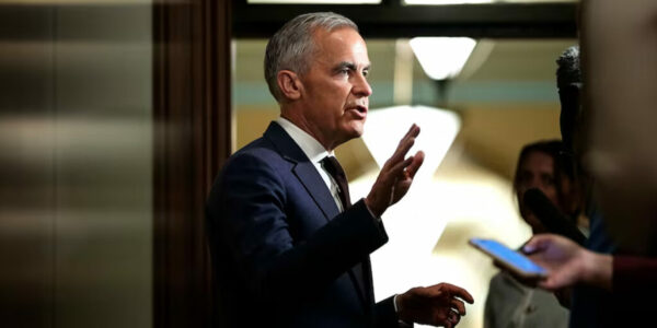 Carney flees from reporter’s recession question