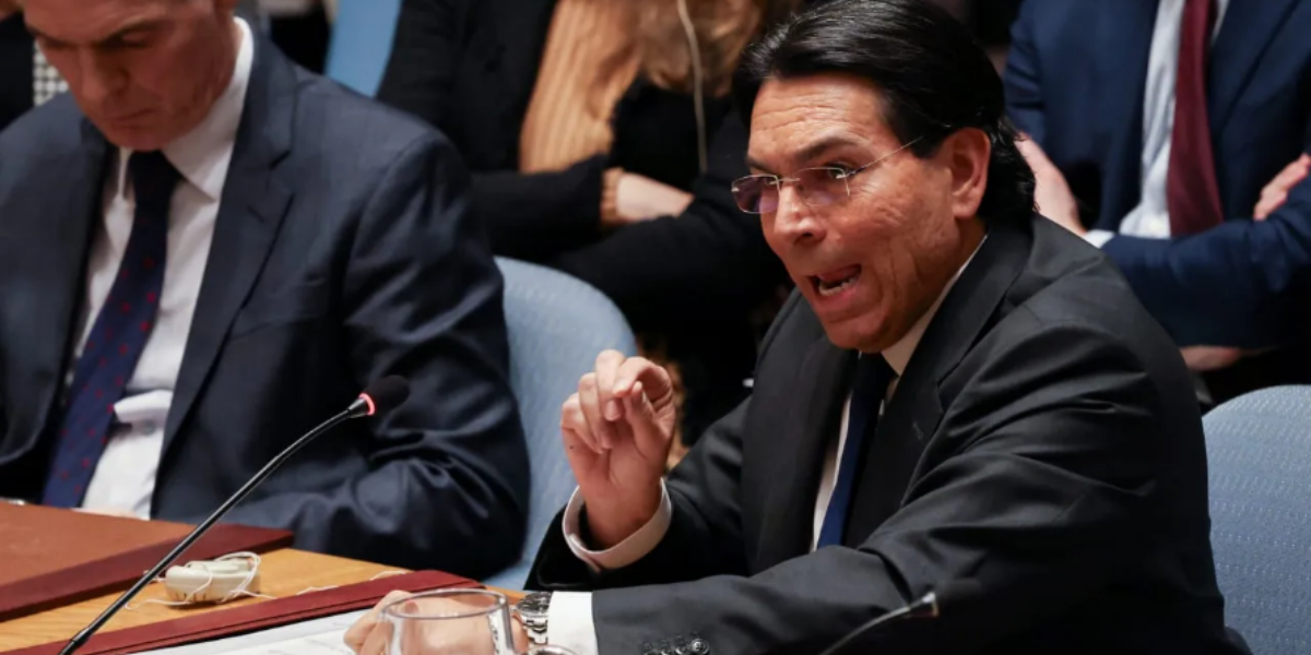 Danon challenges UN with images of UNRWA staff, ‘journalists’ tied to terror in Gaza, Hamas