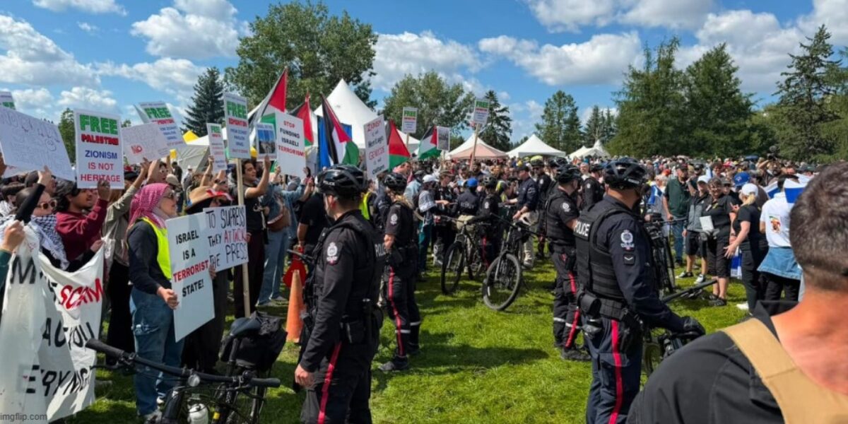 Man arrested after attempting to cut Israeli kitchen tent at Edmonton Heritage Festival