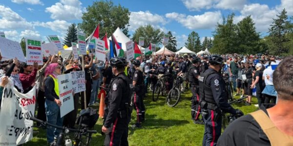 Man arrested after attempting to cut Israeli kitchen tent at Edmonton Heritage Festival