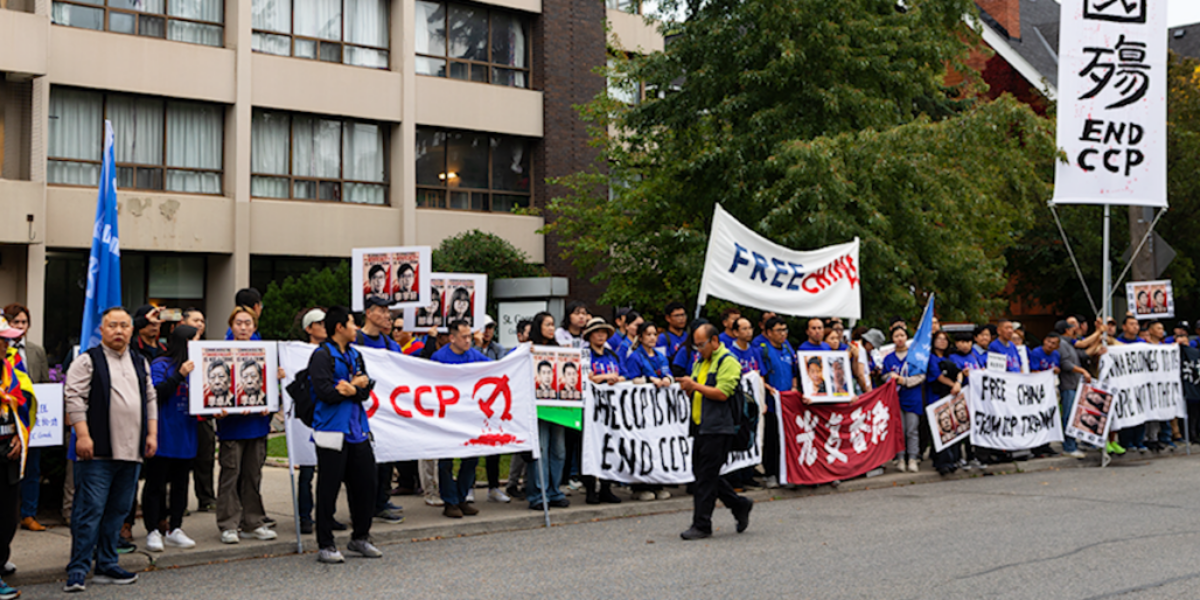 ‘Canada, don’t trust Communist China’: Anti-CCP protesters unite outside Toronto consulate